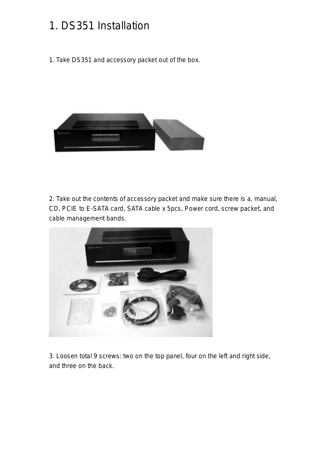 SilverStone DS351 Installation Manual