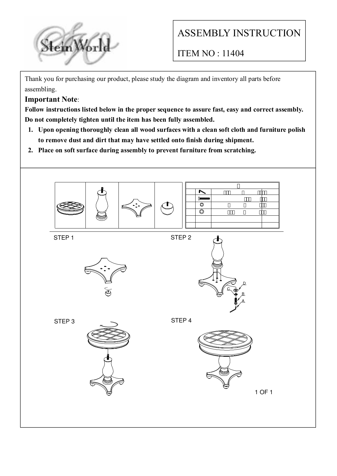 Stein World 11404 User Manual - ManualMachine.com