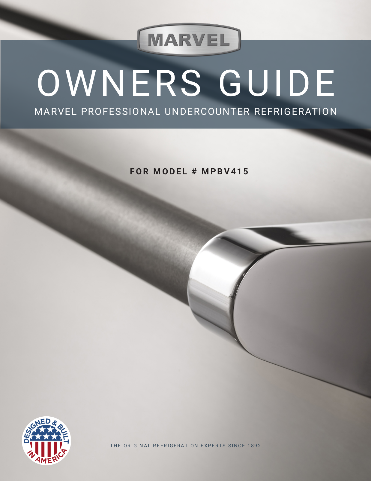 Marvel MPBV415 OWNERS GUIDE