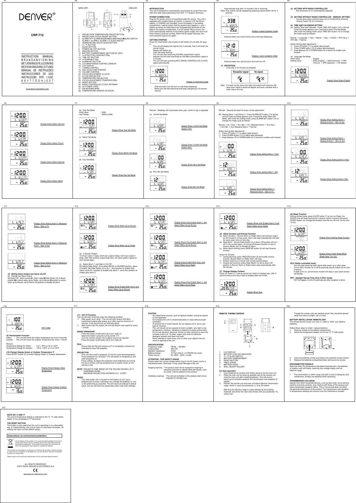 Denver CRP-712 User Manual