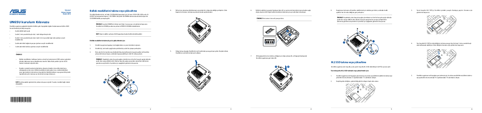 Asus UN65U Installation Guide