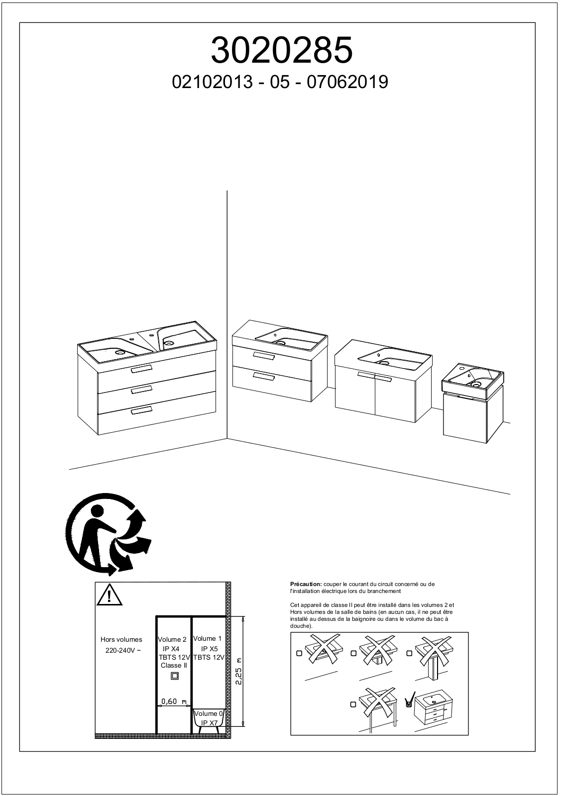 Jacob Delafon RYTHMIK EB1300-N18, RYTHMIK EB1310-G1C, RYTHMIK EB1300-E10, RYTHMIK EB1036-G80, RYTHMIK EB1304-442 Assembly guide