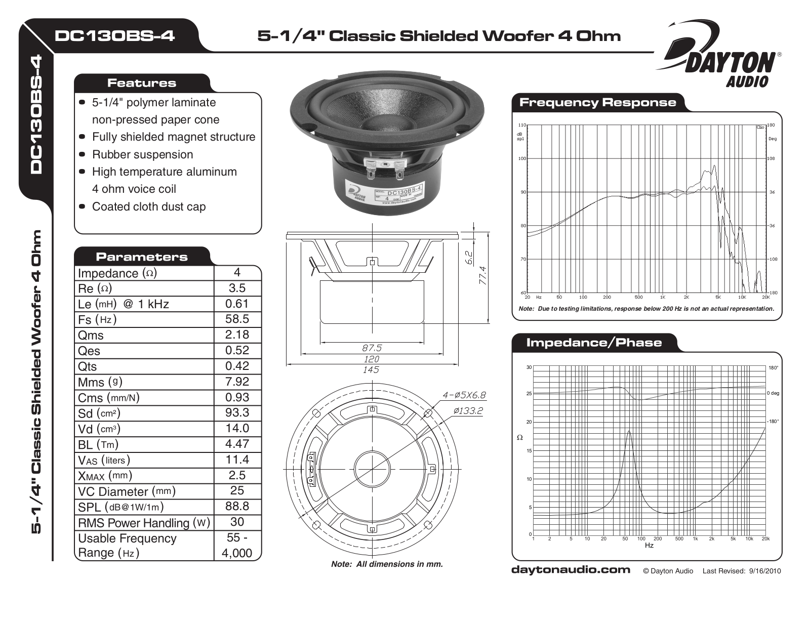 Dayton DC130BS-4 5-1 User Manual