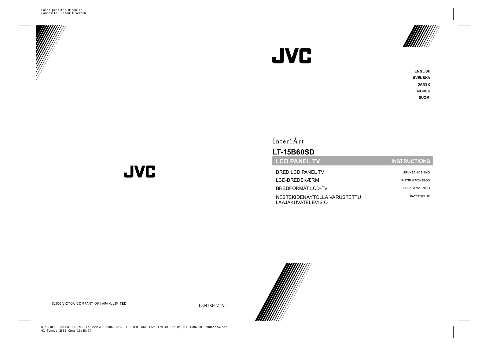 JVC LT-15BB60SD User Manual