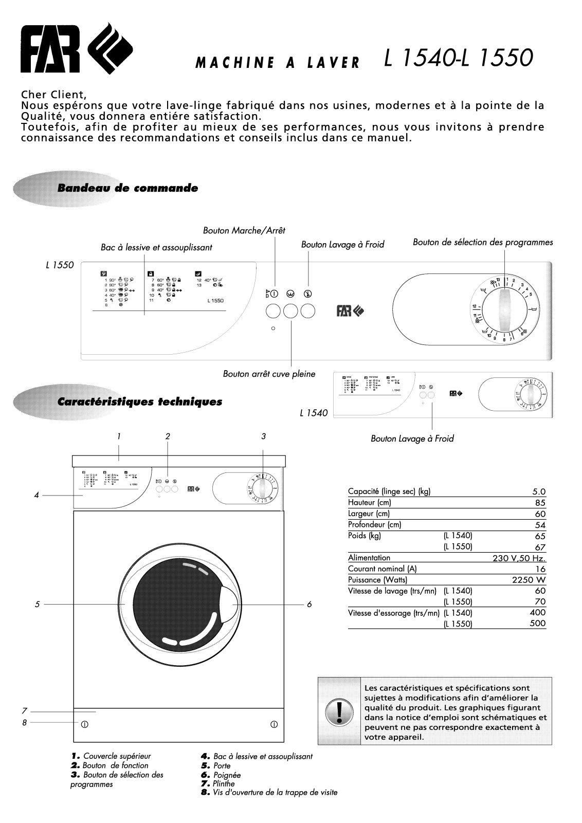 FAR L 1550 User Manual