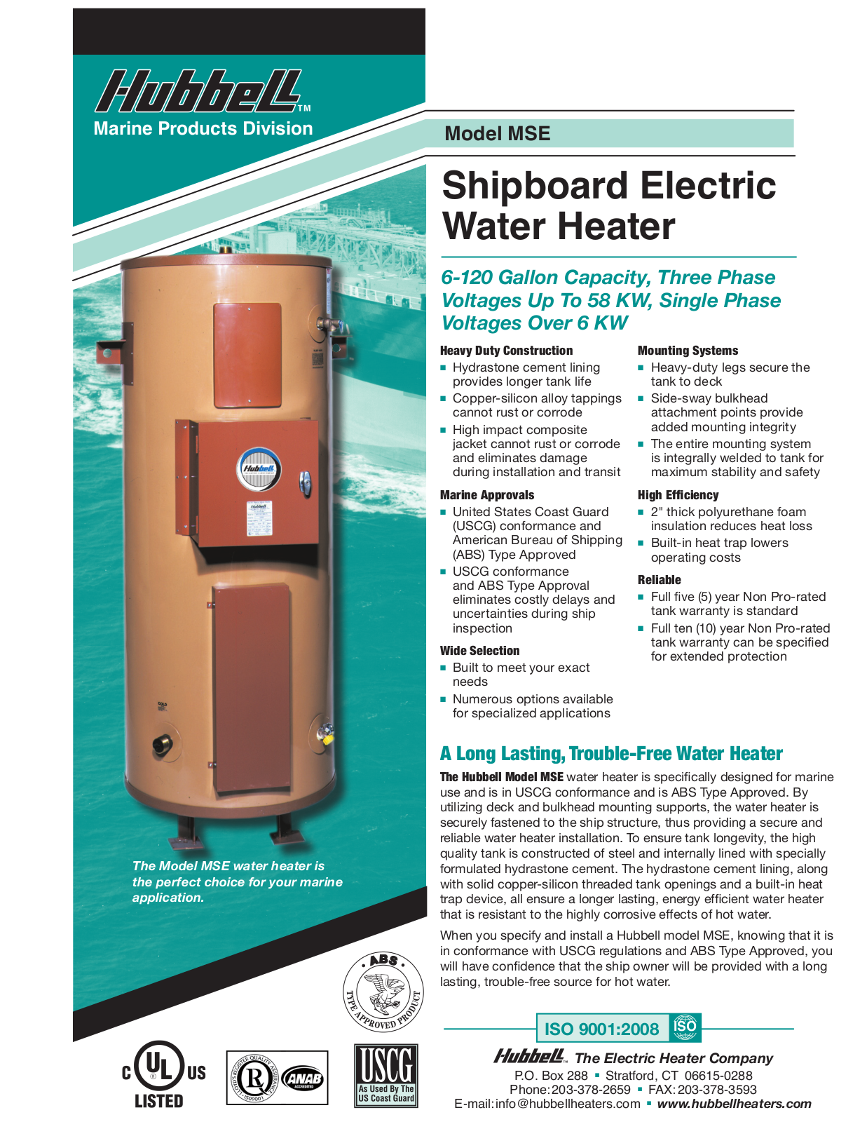 Hubbell Electric Heater MSE06 User Manual