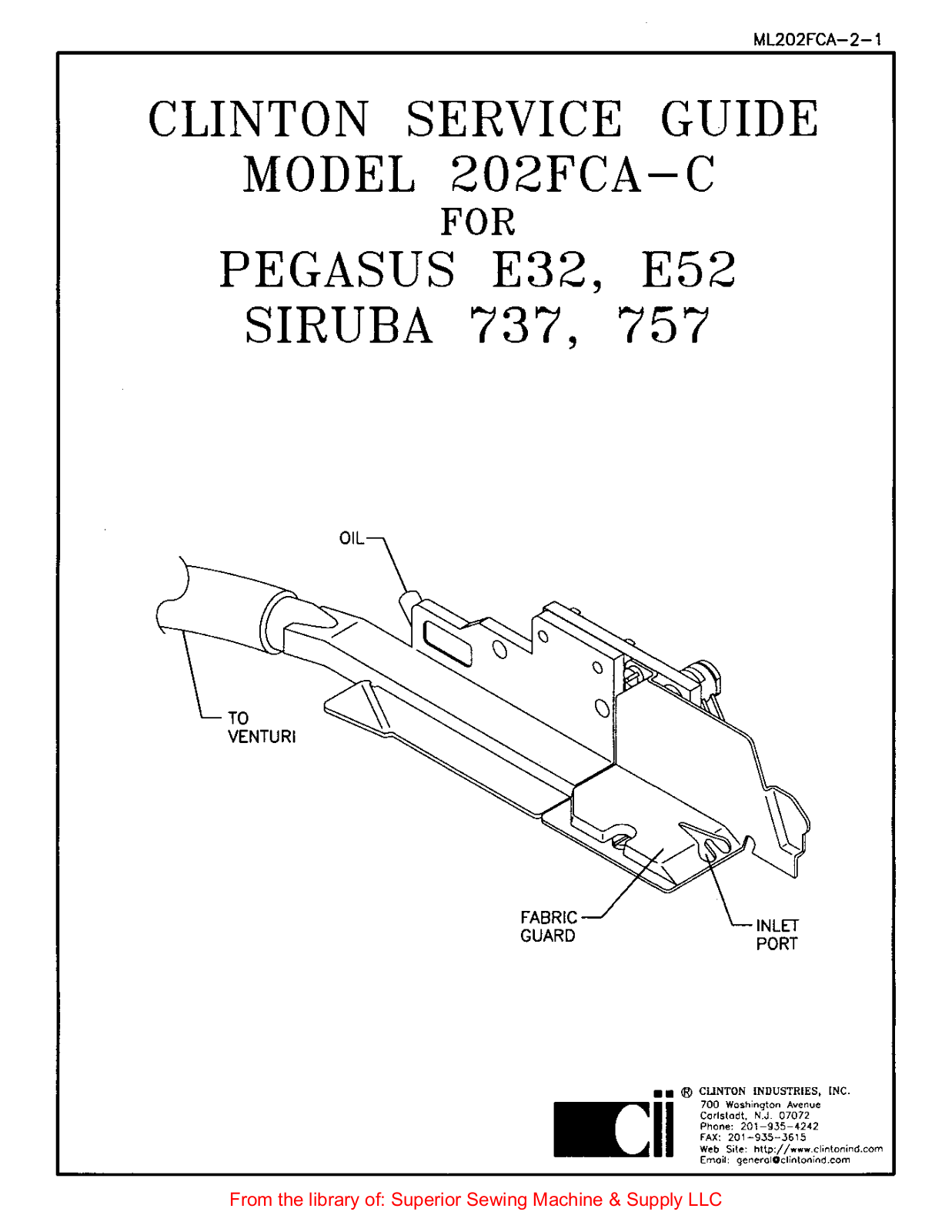 Siruba 202FCA-C User Manual