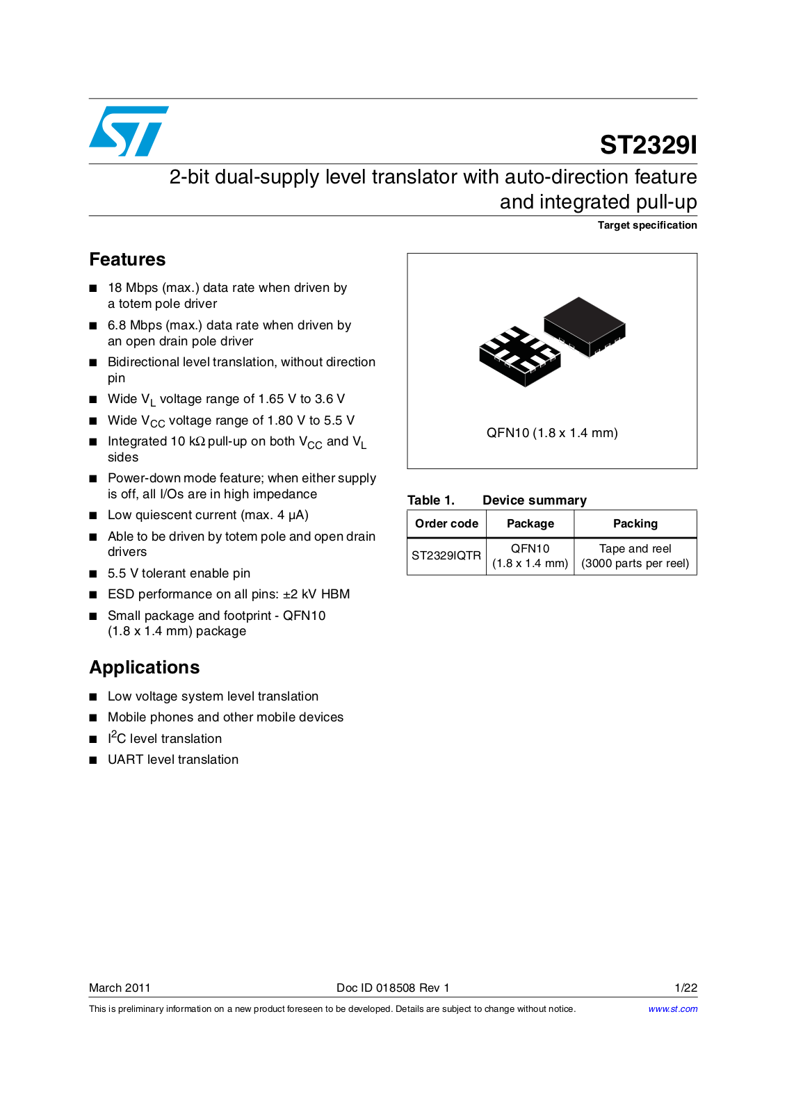 ST ST2329I User Manual