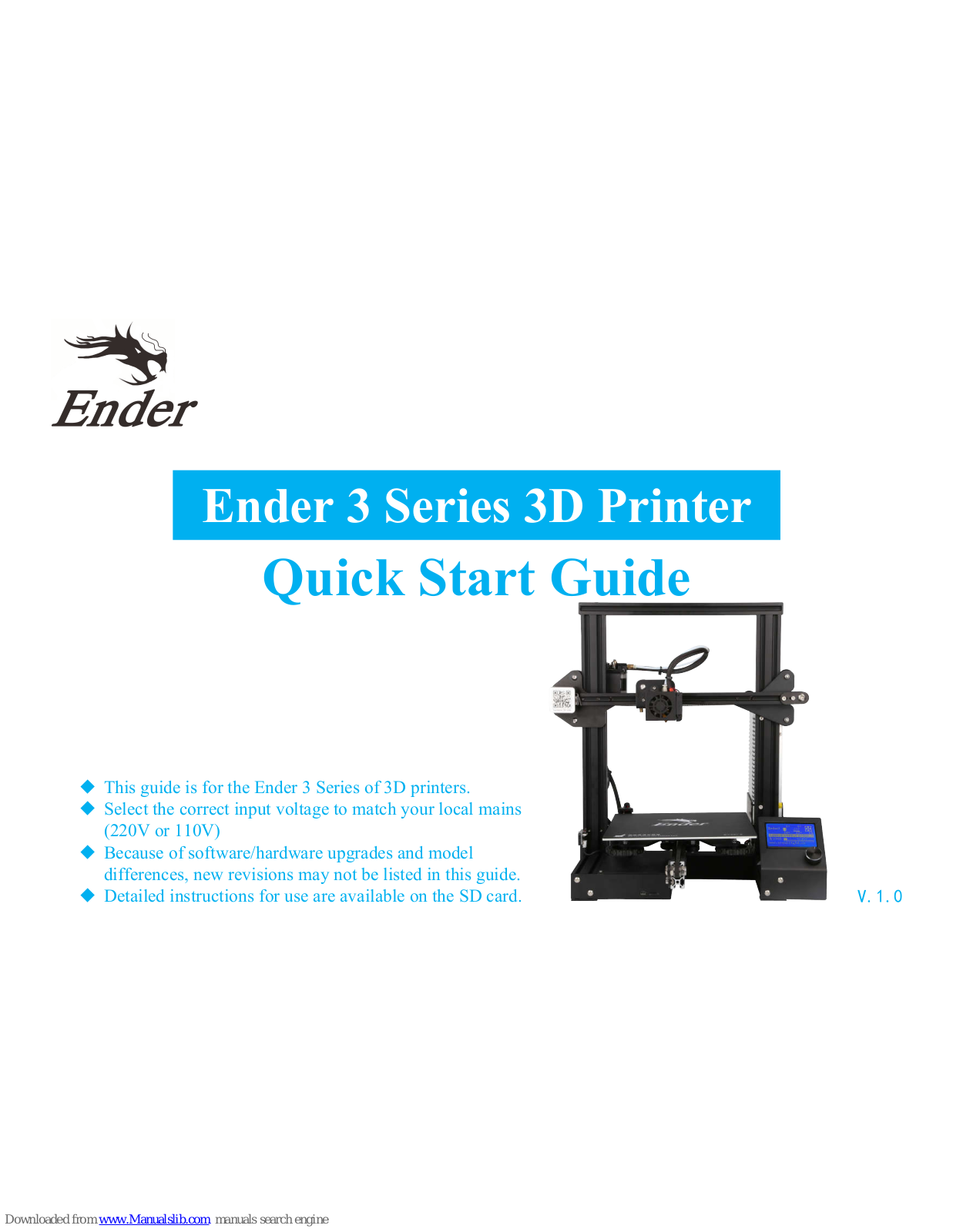 Ender 3 Series Quick Start Manual - ManualMachine.com