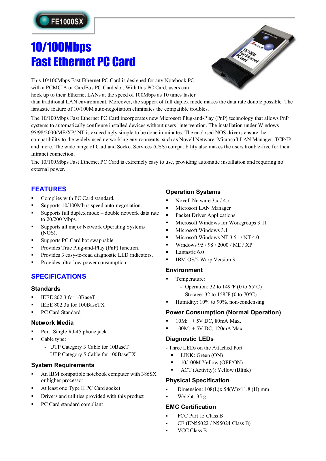 Abocom FE1000SX User Manual