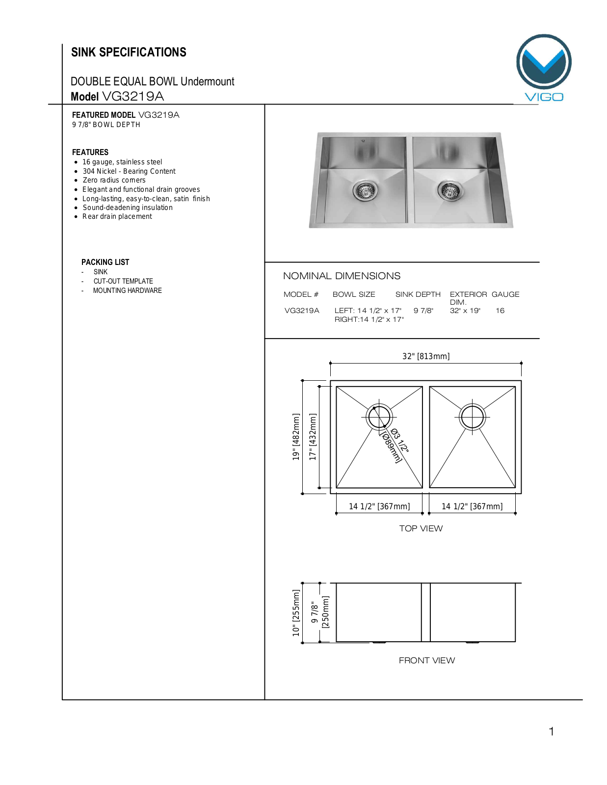 Vigo VG3219A User Manual