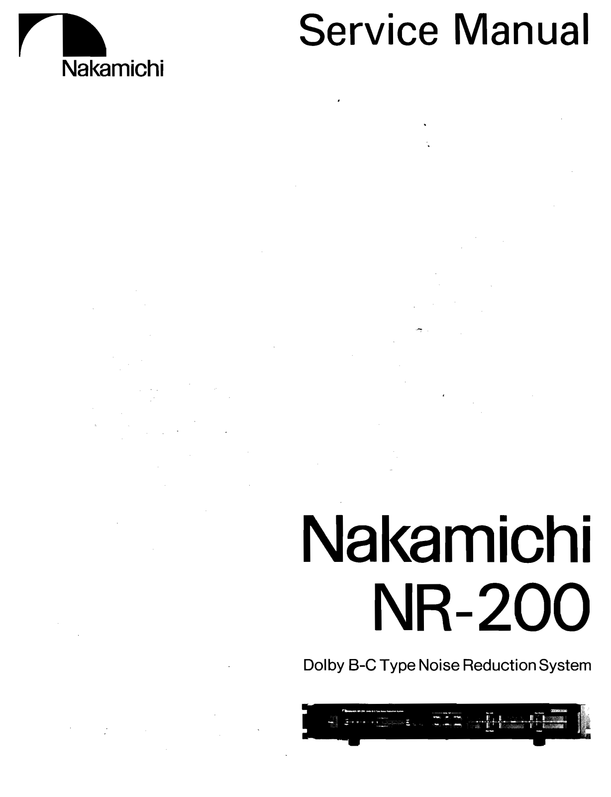 Nakamichi NR-200 Schematic