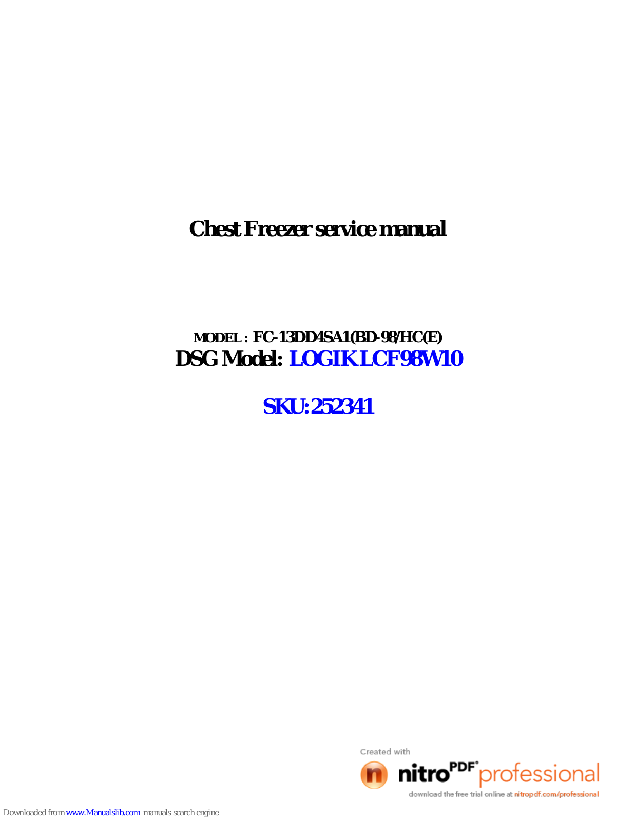 Hisense FC-13DD4SA1 Service Manual