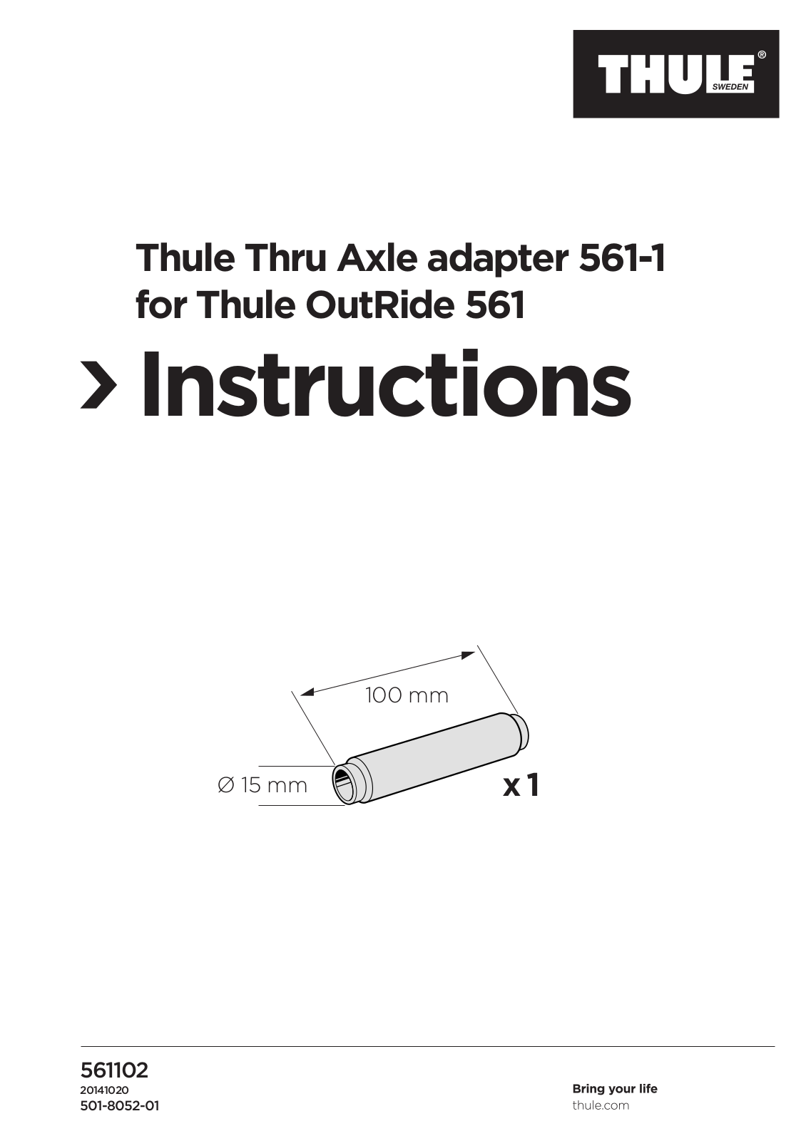 THULE 561-1 User manual - ManualMachine.com