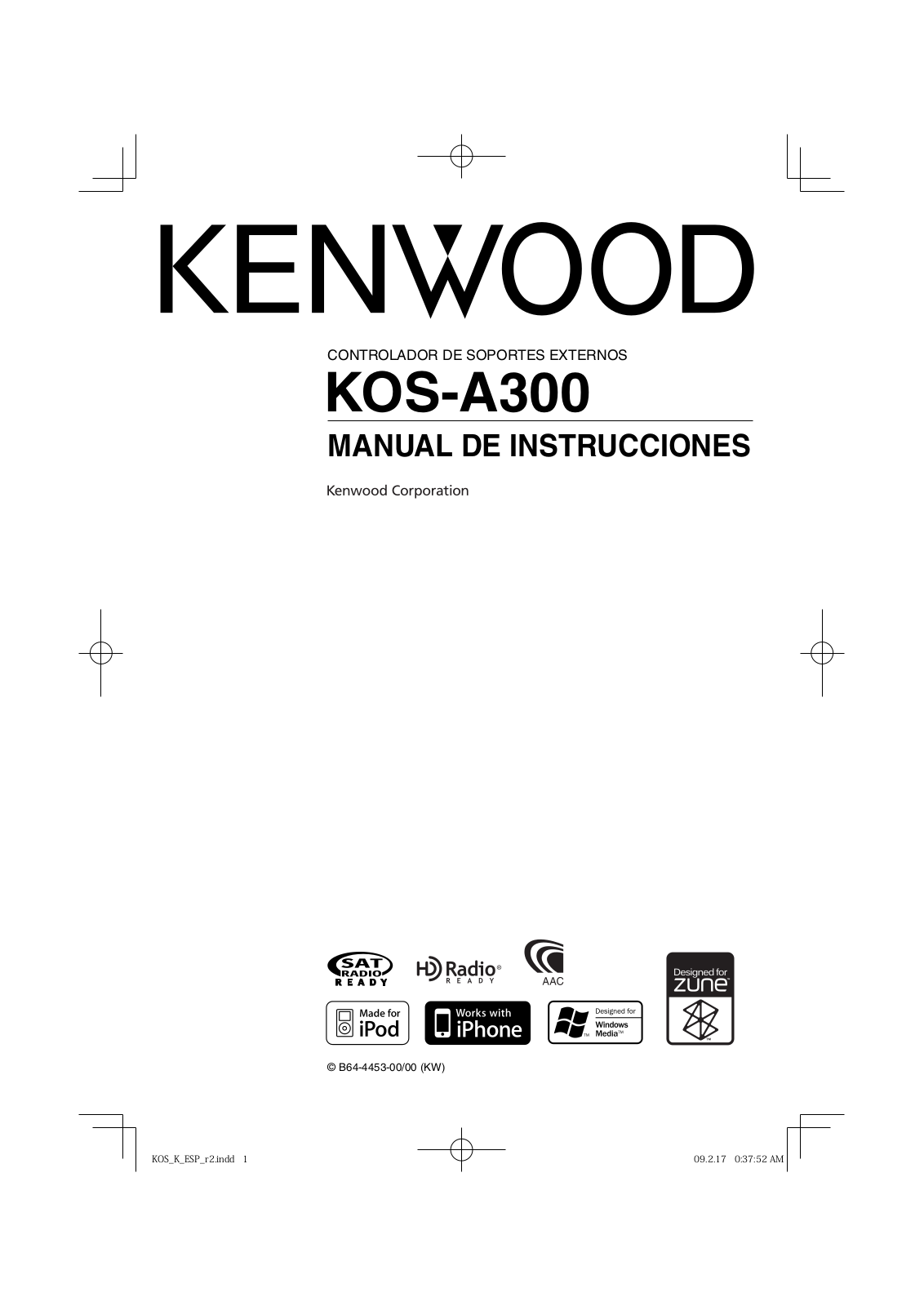 Kenwood KOS-A300 User Manual