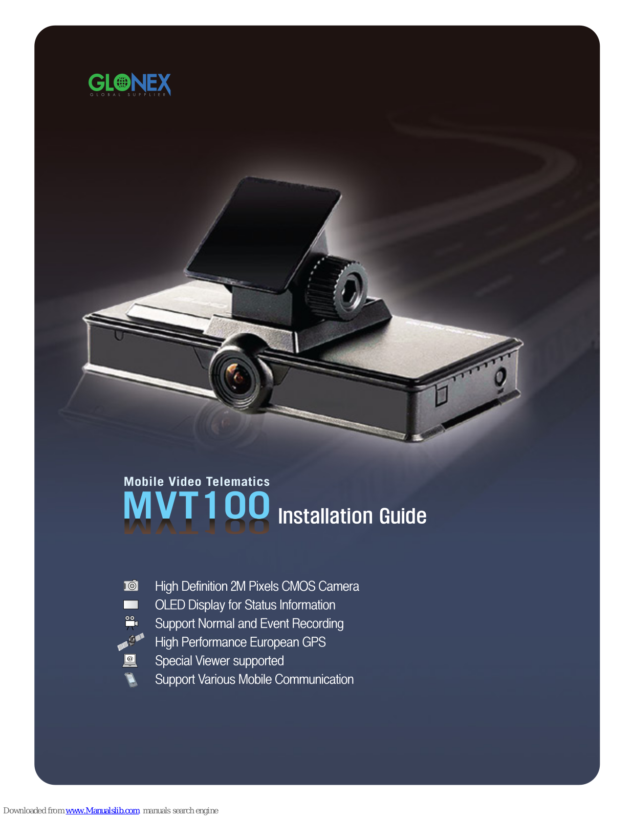 Glonex MVT100 Installation Manual