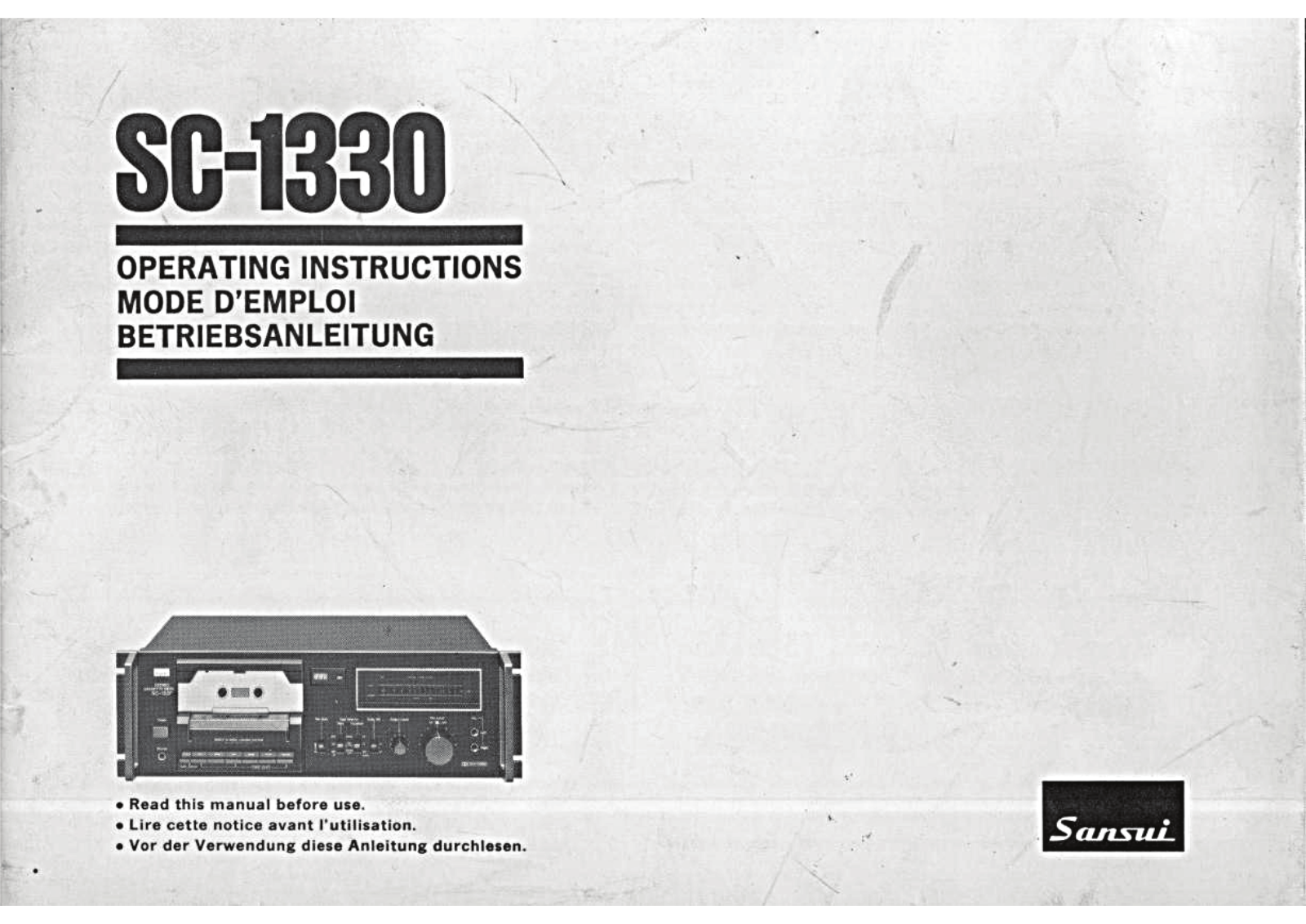 Sansui SC-1330 Owners Manual