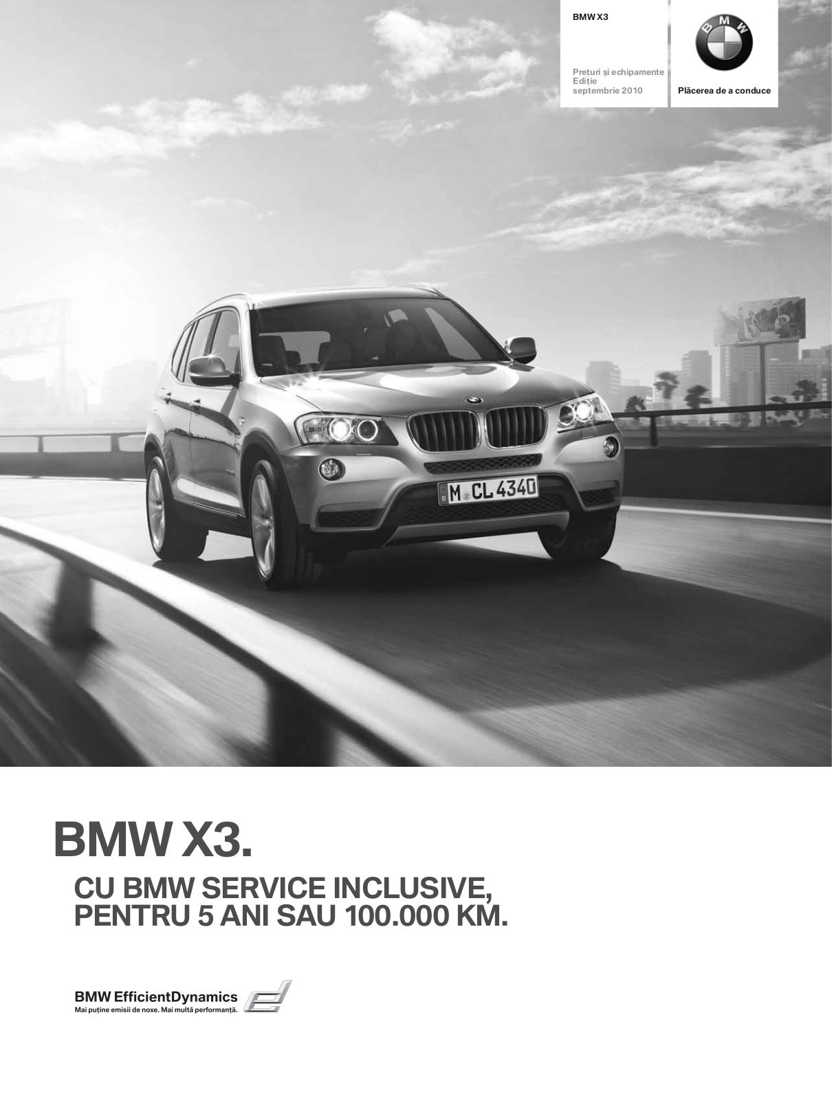 Bmw X3 2010 BROCHURE