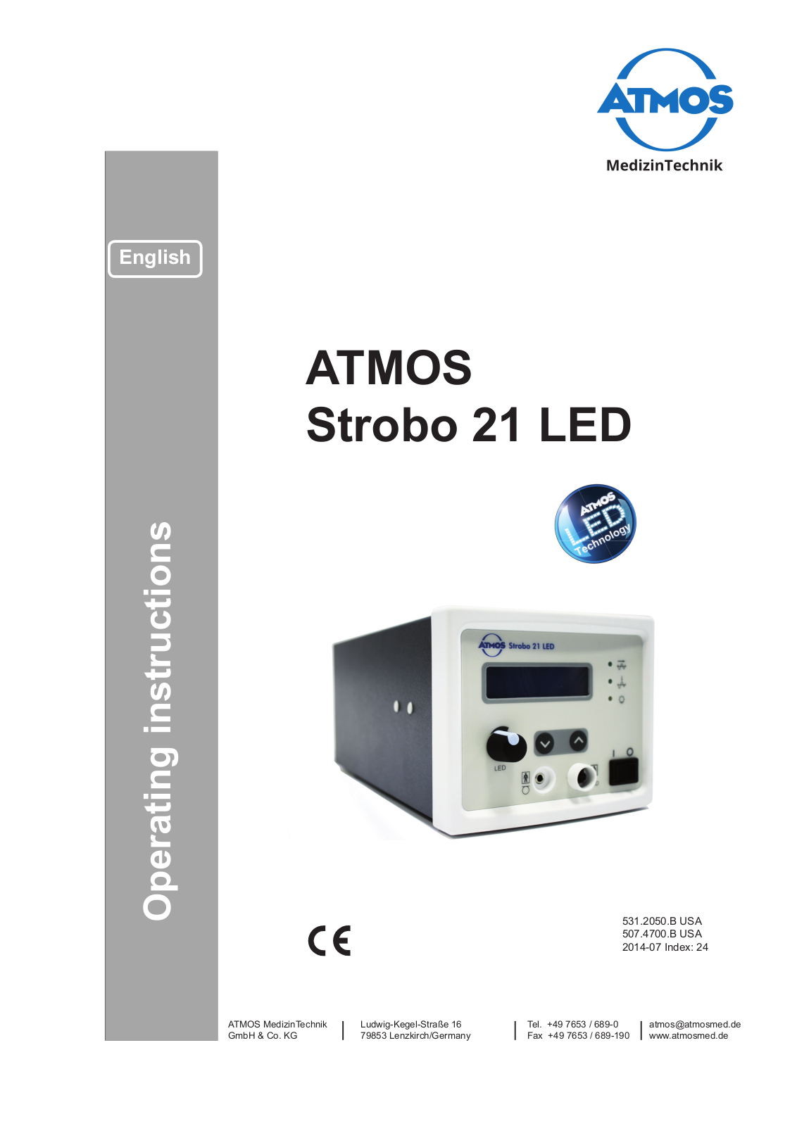 Atmos Strobo 21 LED Operating Instructions Manual