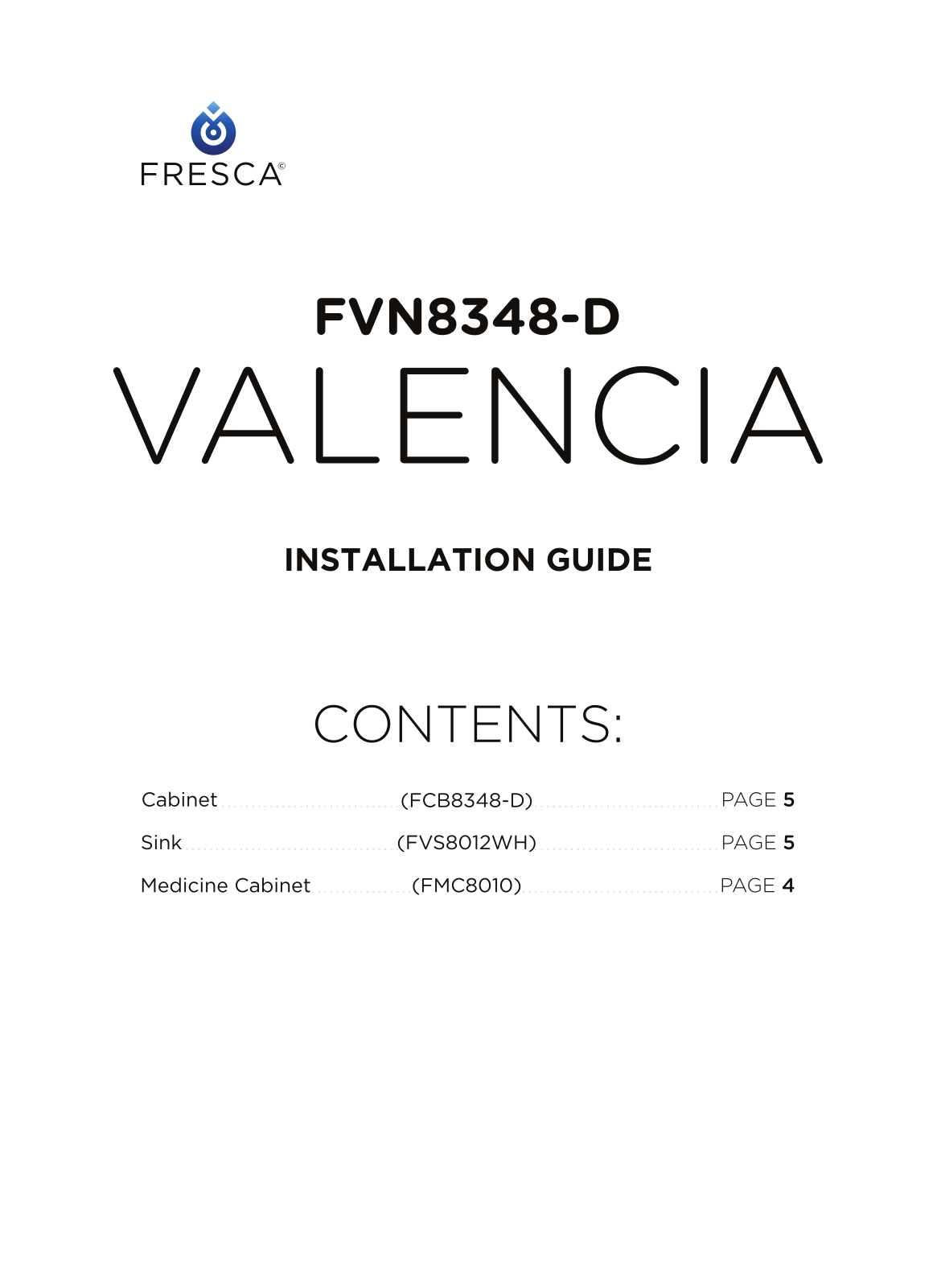 Fresca FBH2255 Installation & Assembly - ManualMachine.com
