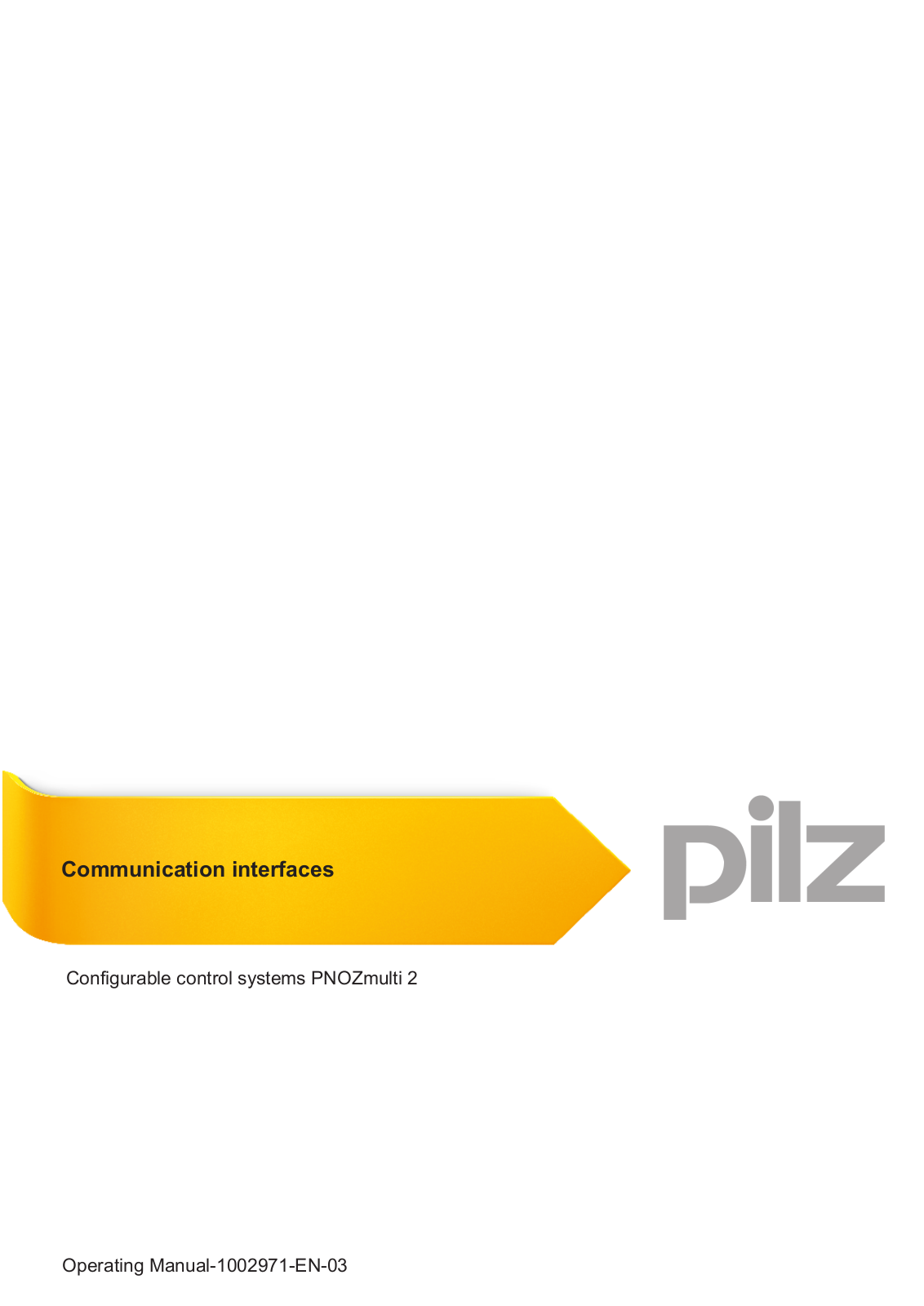 Pilz PNOZmulti 2 Operating Manual