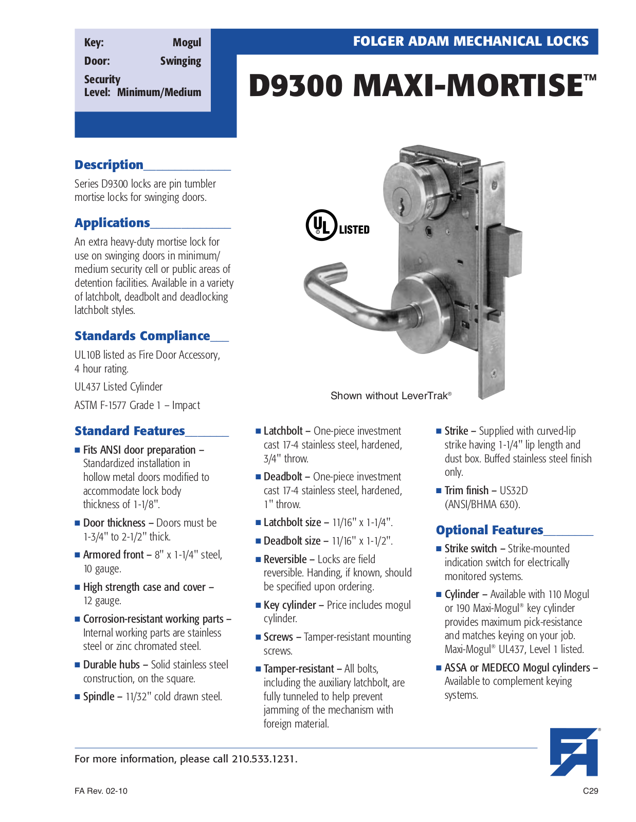 Southern Folger D9300 User Manual