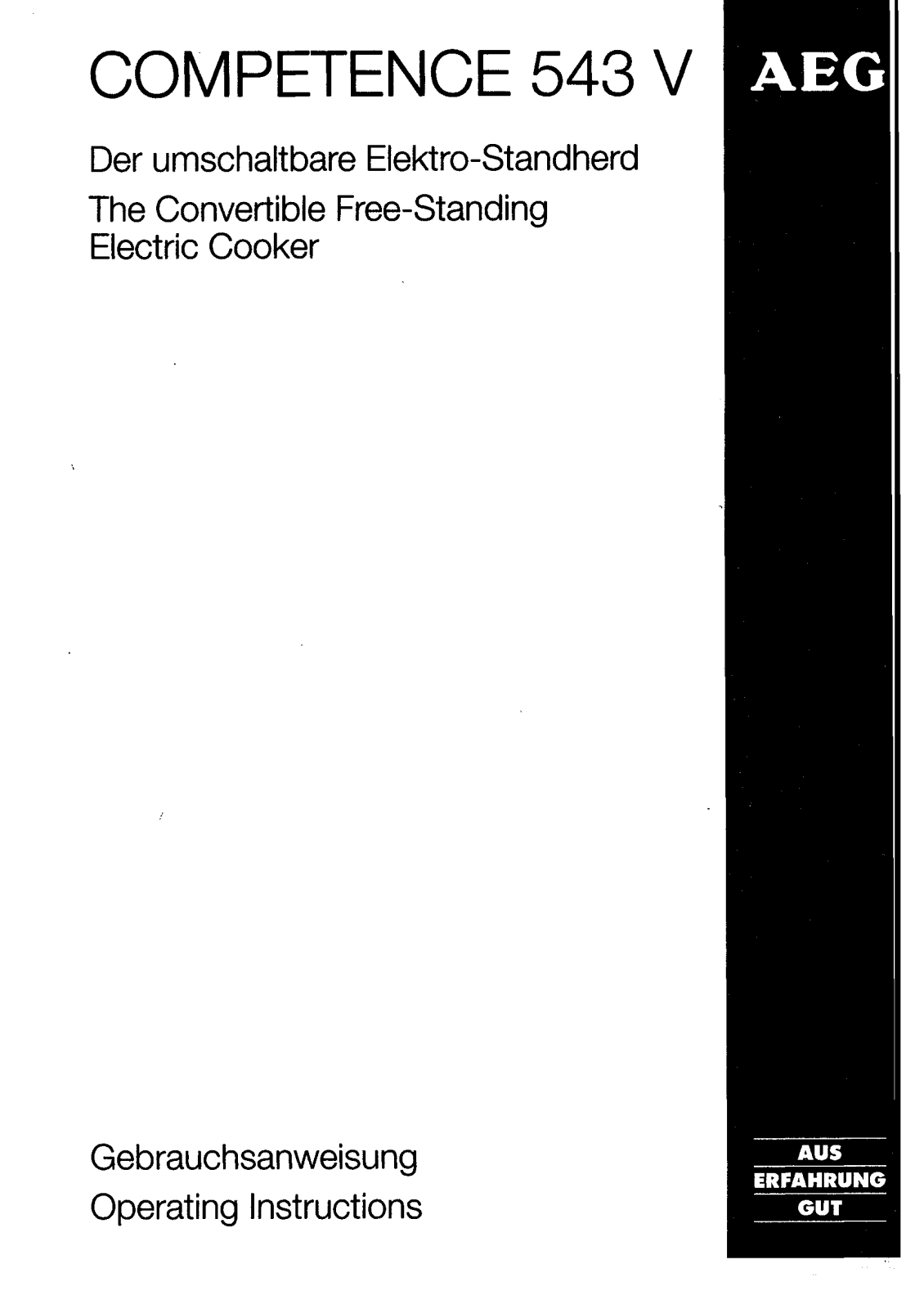 AEG-Electrolux 543V-W User Manual