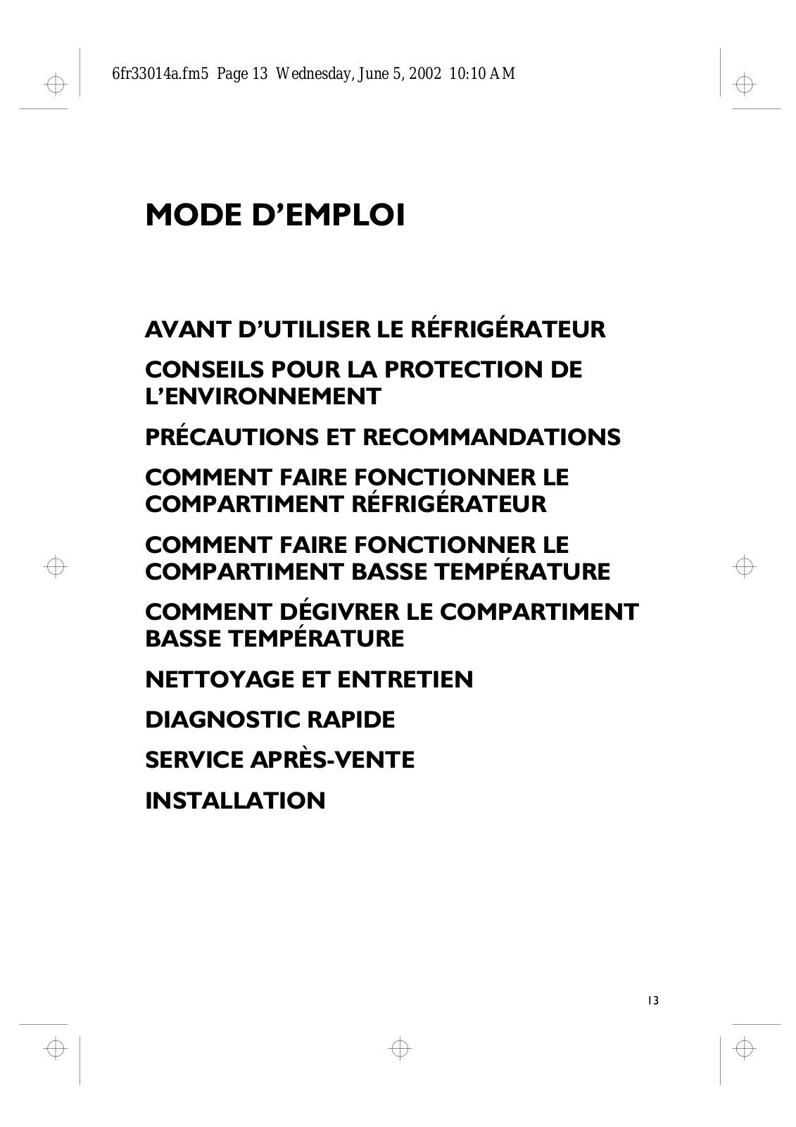 Whirlpool ARL 663/N User Manual