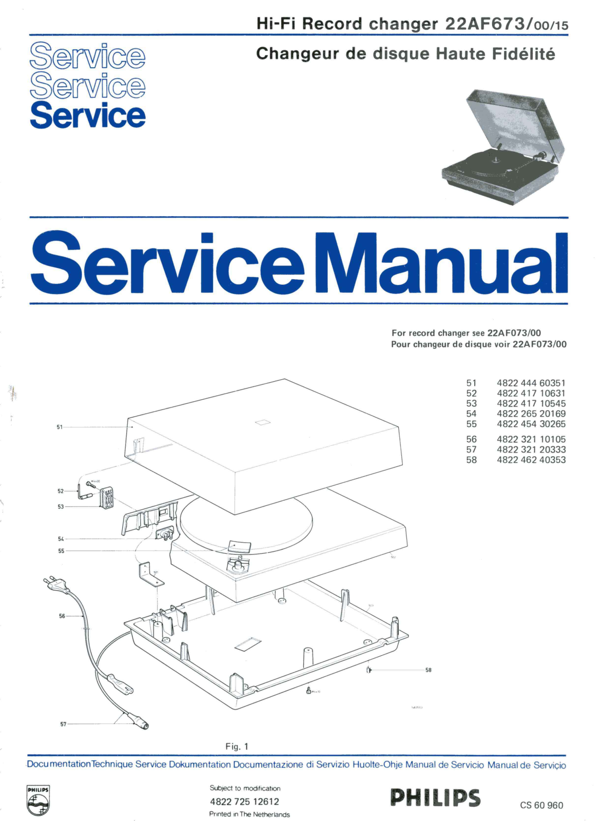 Philips AF-673 Service Manual