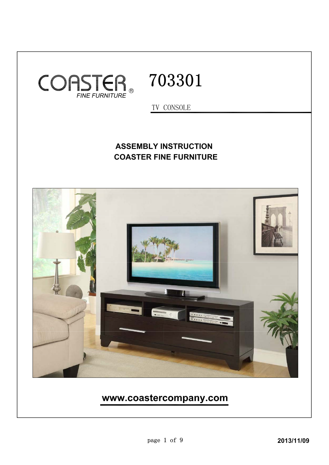 Coaster 70330123ENT Assembly Guide - ManualMachine.com