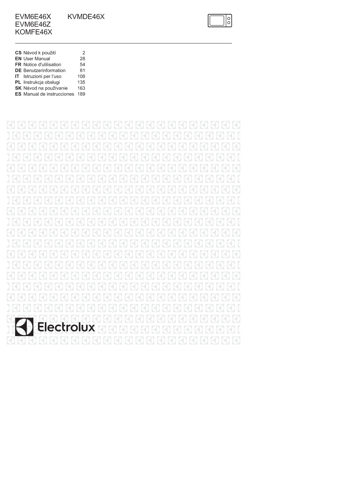 ELECTROLUX EVM6E46Z, EVM6E46X User guide - ManualMachine.com