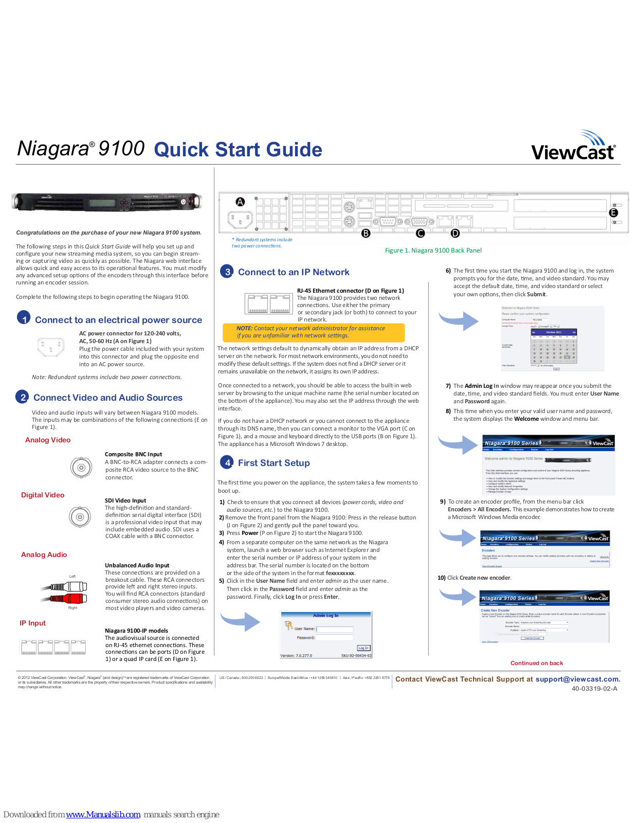 ViewCast Niagara 9100 Quick Start Manual - ManualMachine.com