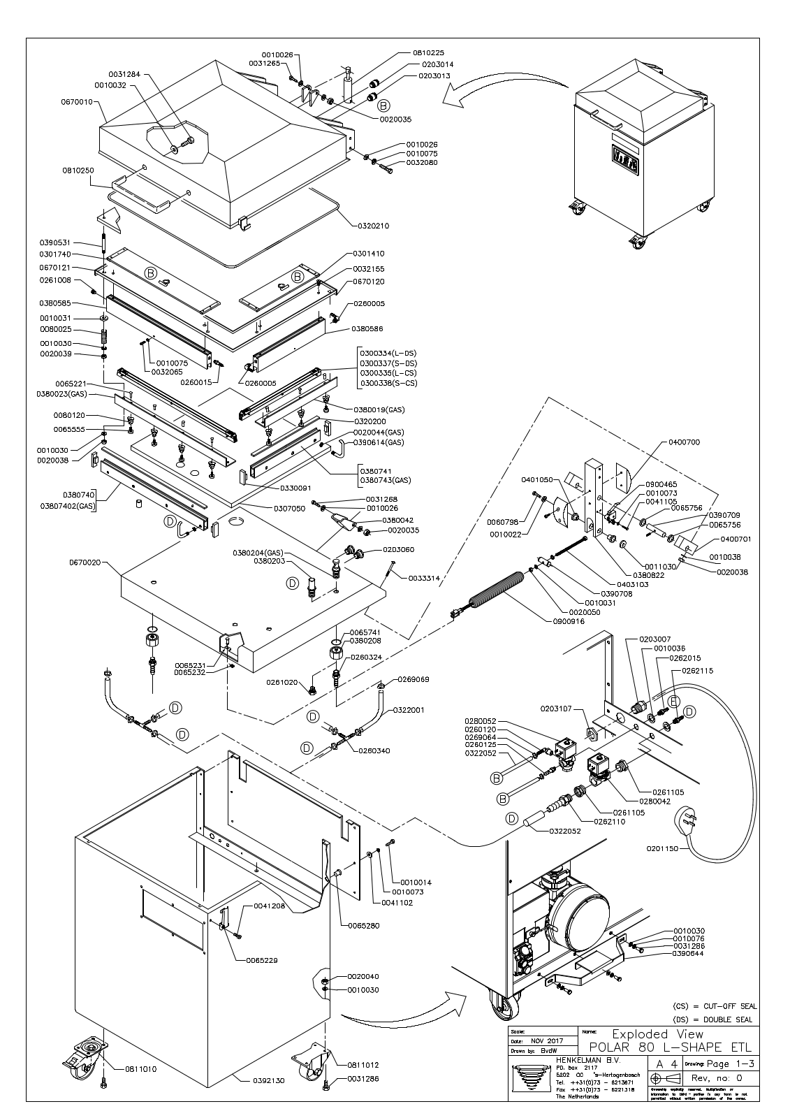 Henkelman Polar 80 Parts Diagram