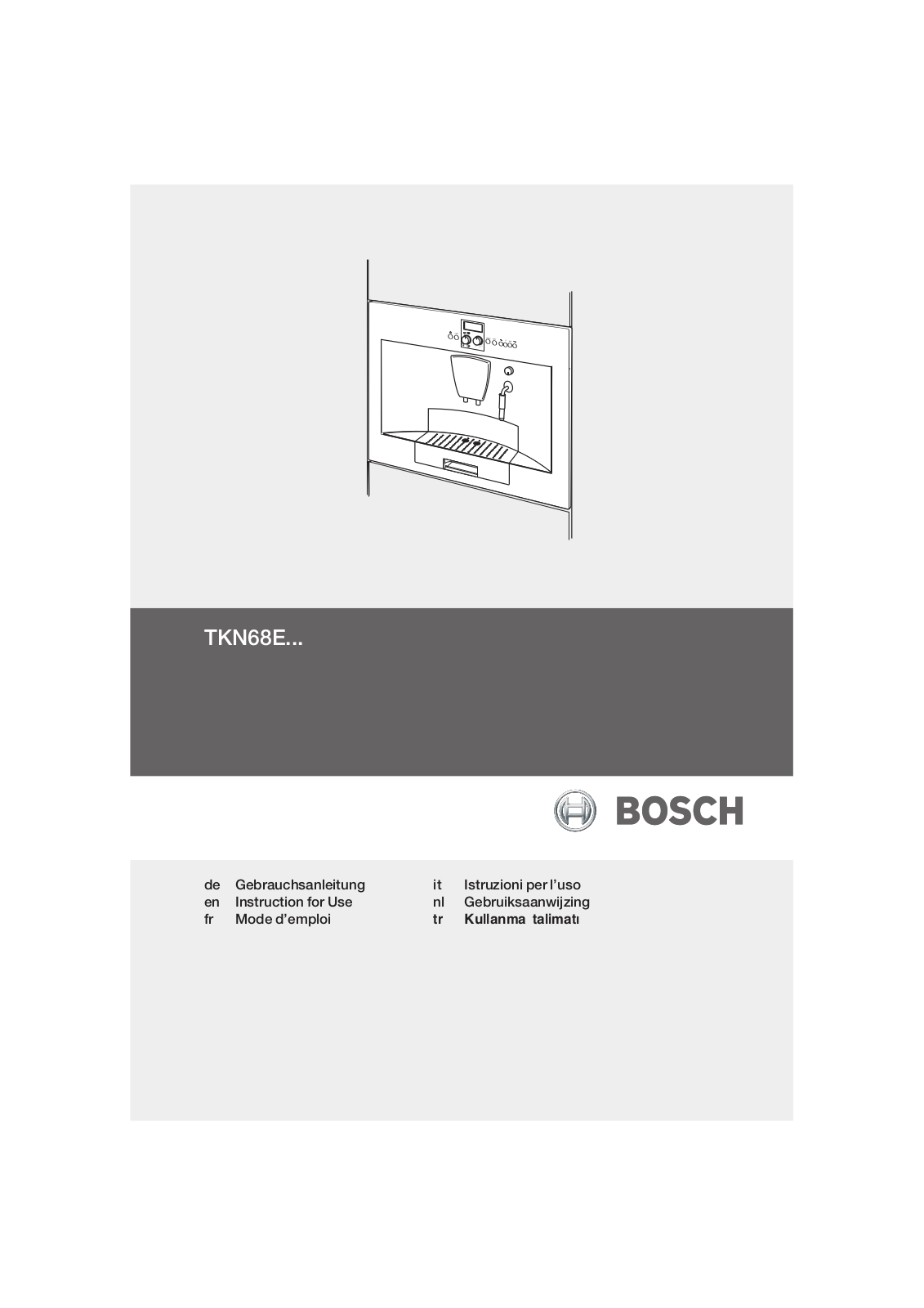 BOSCH TKN68E75B User Manual