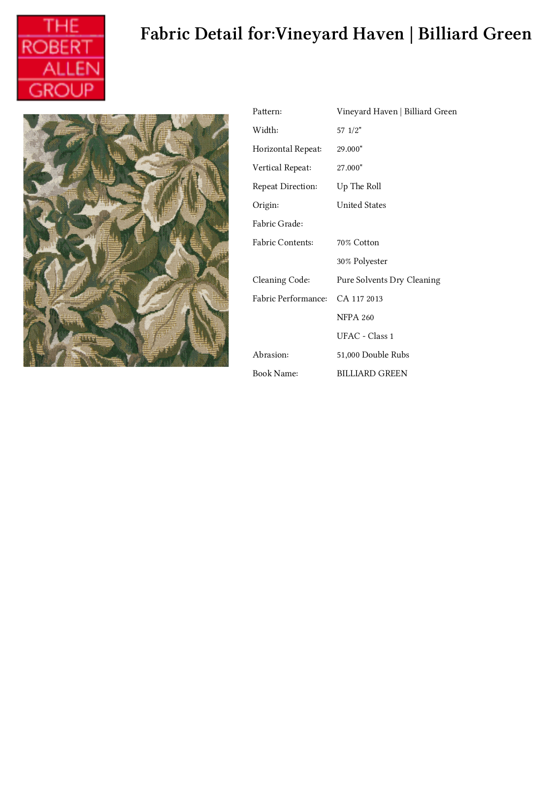 Robert Allen RALF1491 Specifications - ManualMachine.com