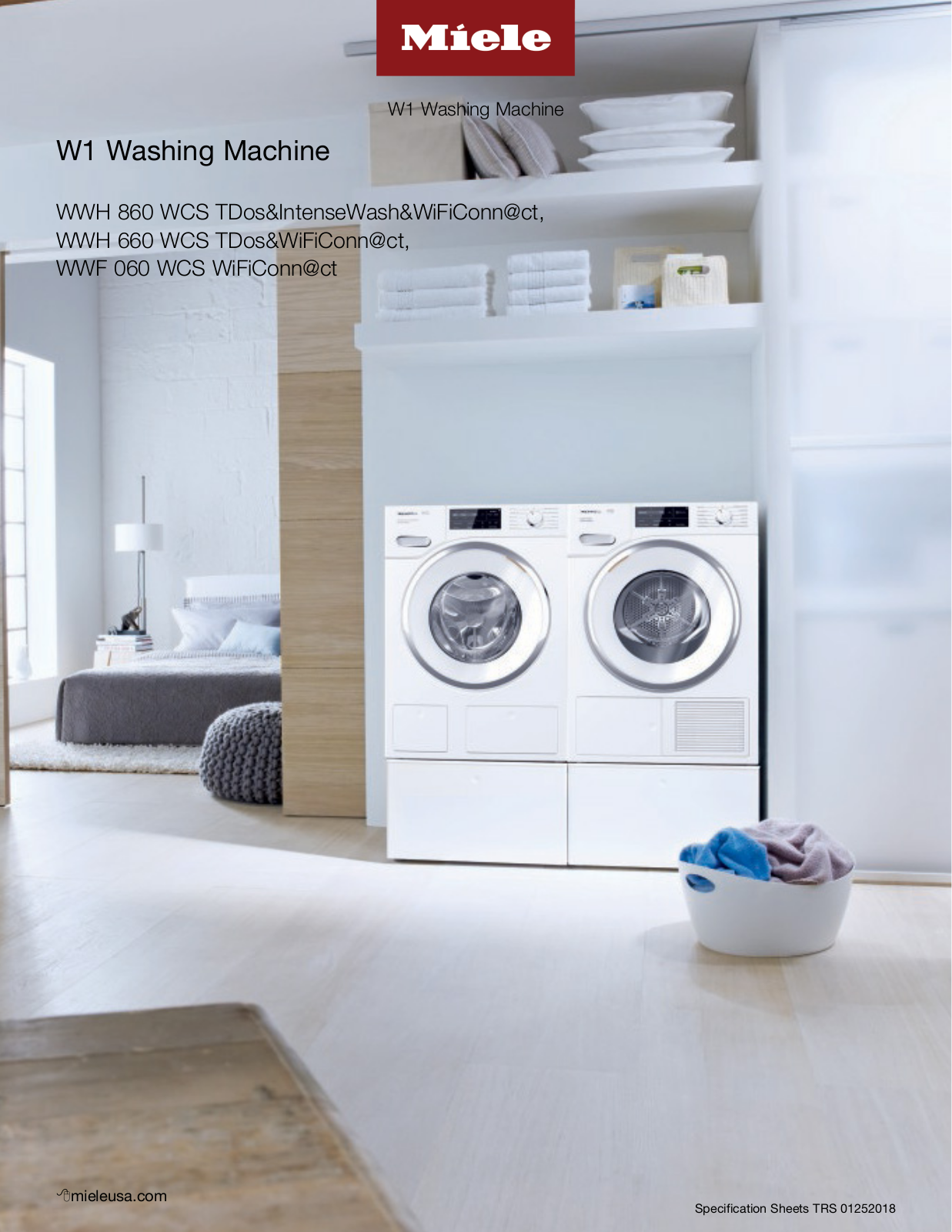 Miele WWH 860 WCS TDos&IntenseWash&WiFiConn@ct, WWH 660 WCS TDos&WiFiConn@ct, WWF 060 WCS WiFiConn@ct Specifications