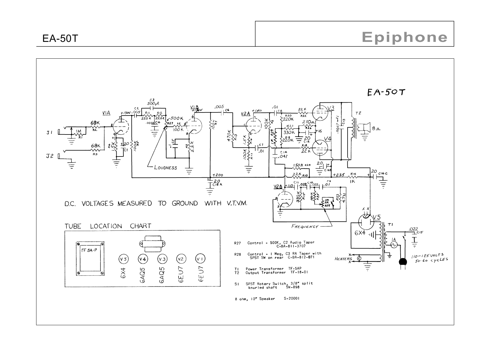 Gibson ea50t schematic