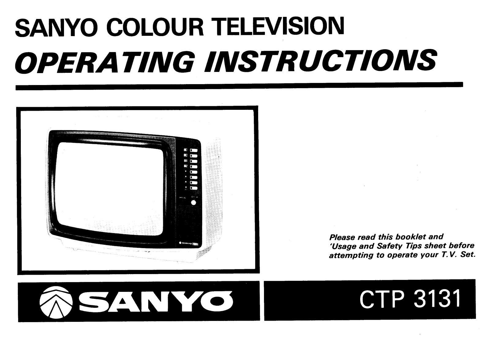Sanyo CTP3131 Instruction Manual