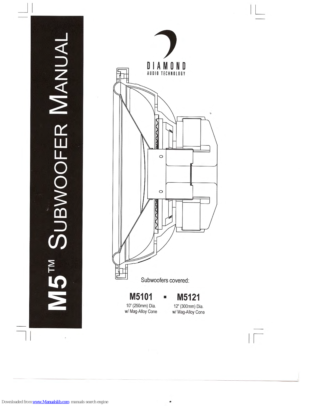 Diamond Audio Technology M5101, M5121 Owner's Manual