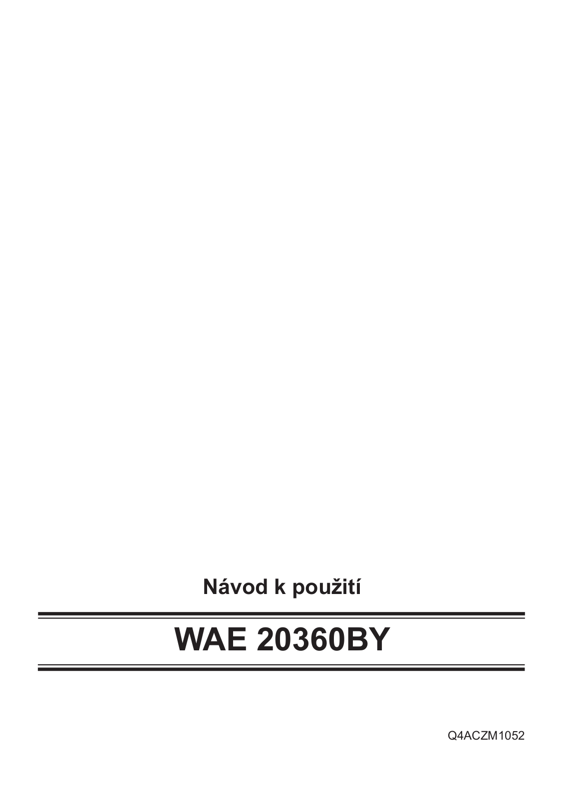 Bosch WAE 20360 BY User Manual