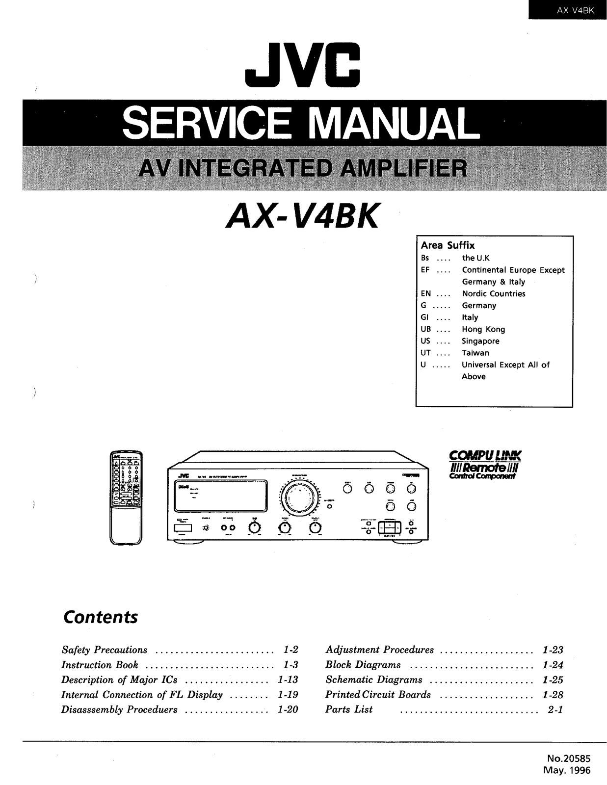 JVC AX-V4BK Service Manual