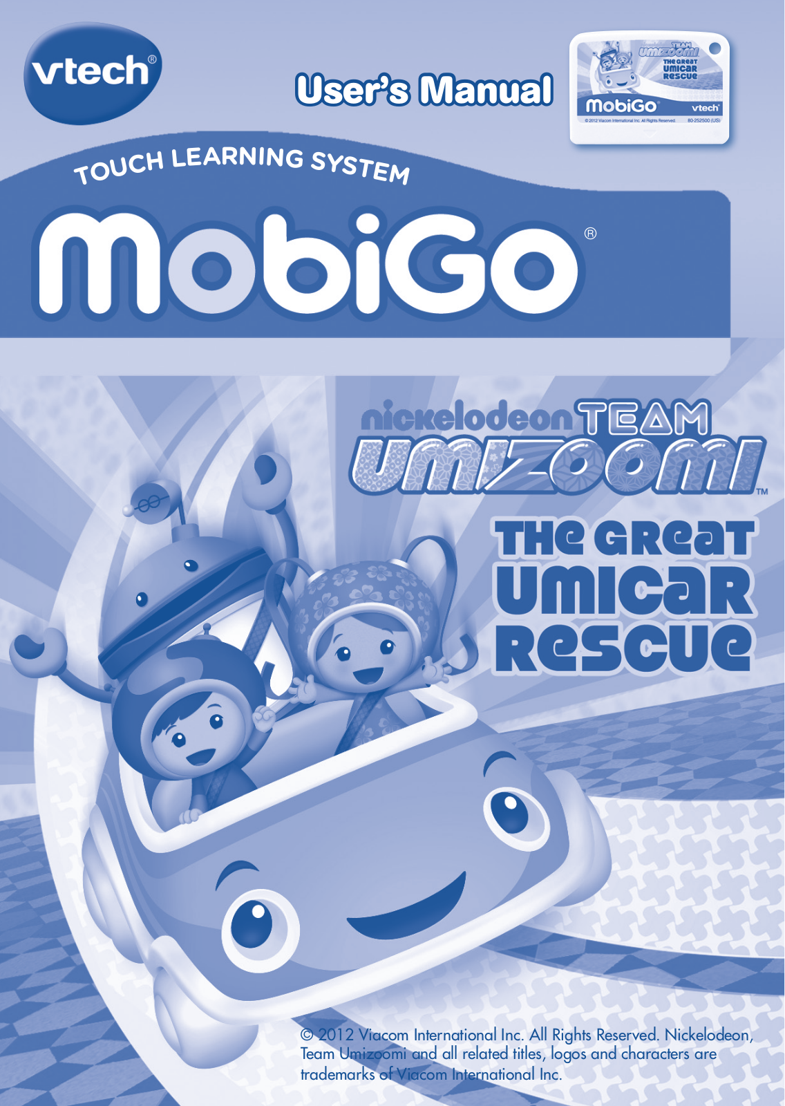 VTech MobiGo Cartridge - Team Umizoomi Owner's Manual