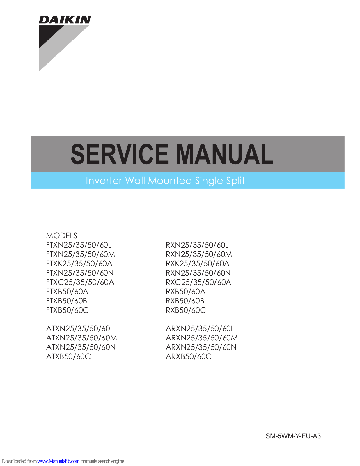 Daikin All models Service manual