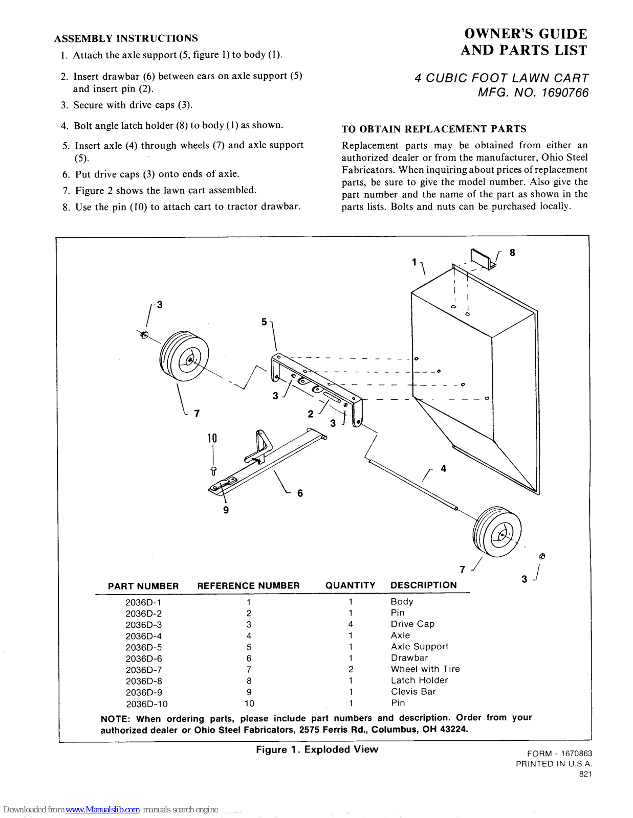 OHIOSTEEL 1690766 Owner's Manual