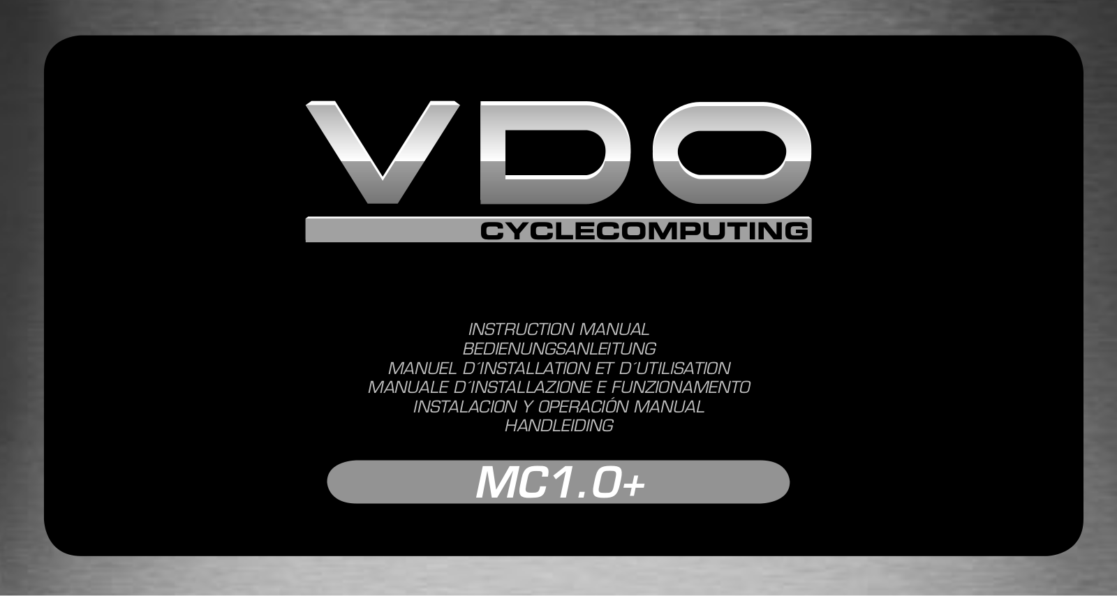 Vdo MC1.0 Plus, MC1.0 User Manual