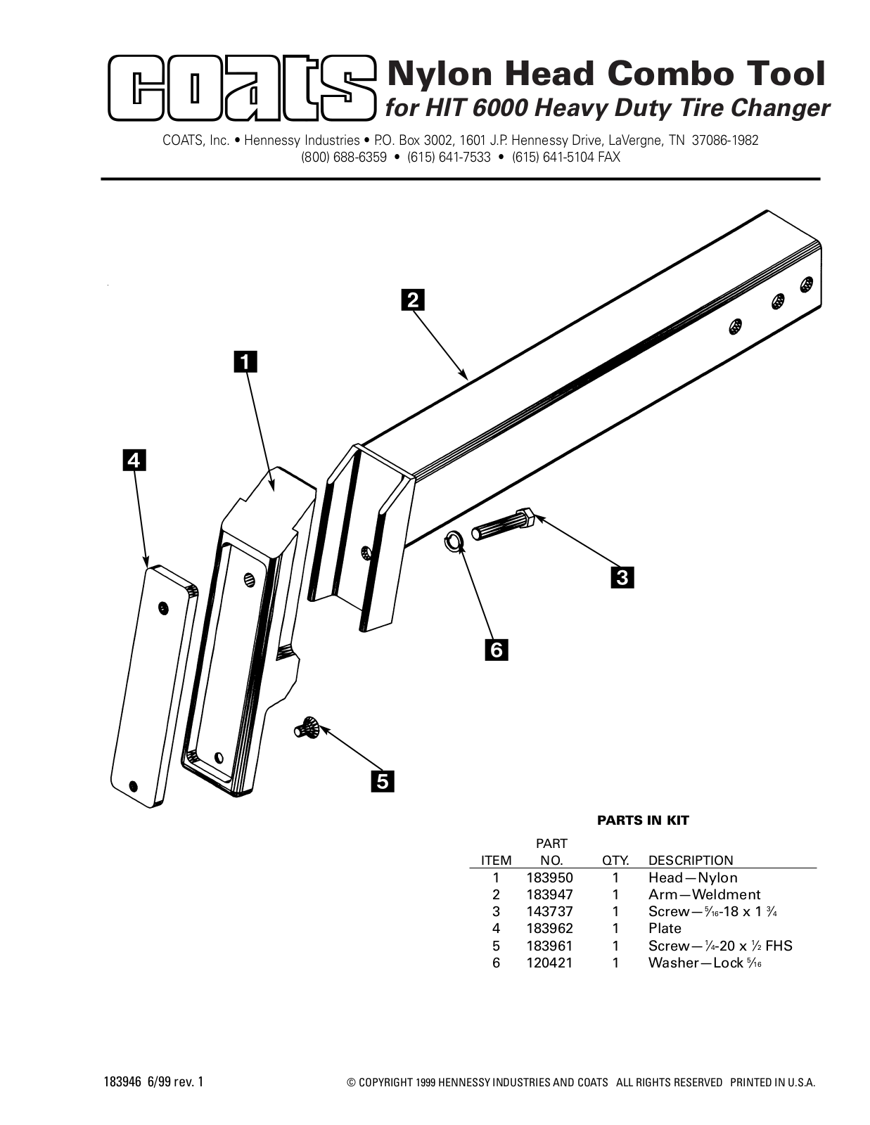 COATS Nylon Head Combo Tool User Manual