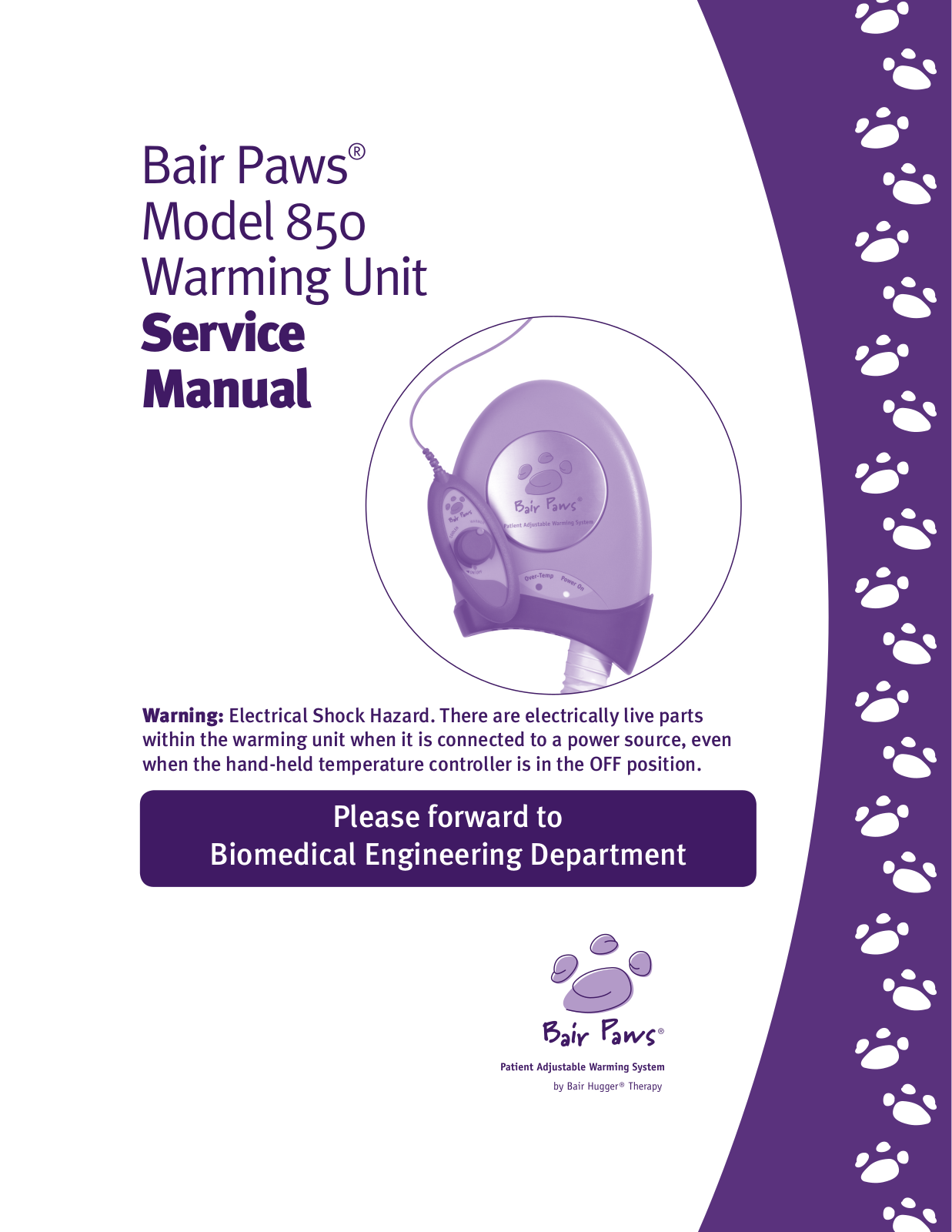 Bair Paws 850 Service Manual