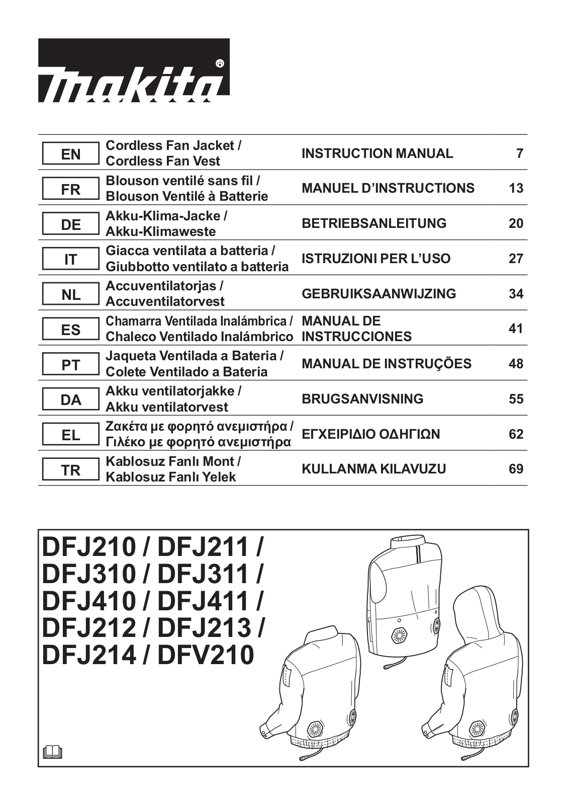 Makita DFJ213ZL User Manual