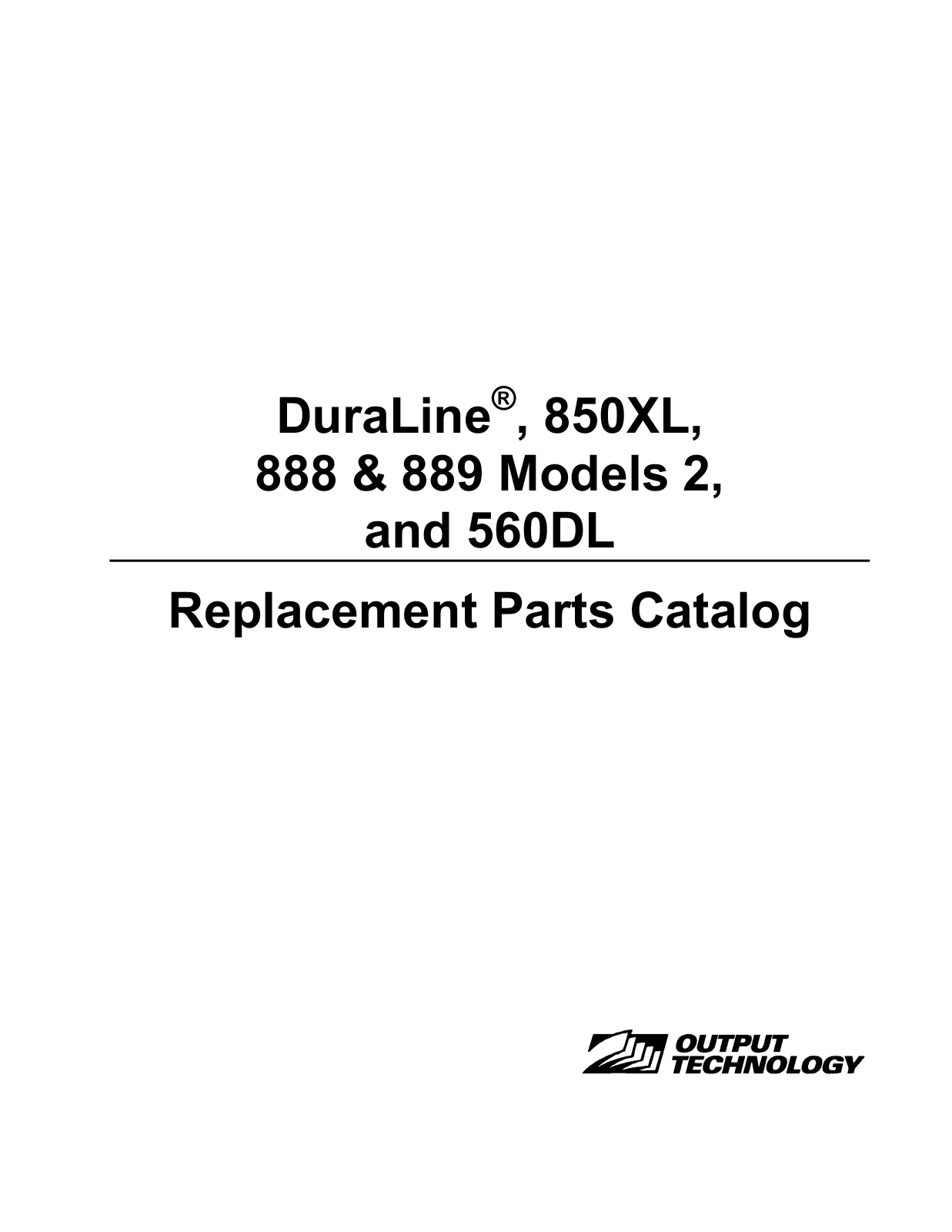 Output Duraline Parts List