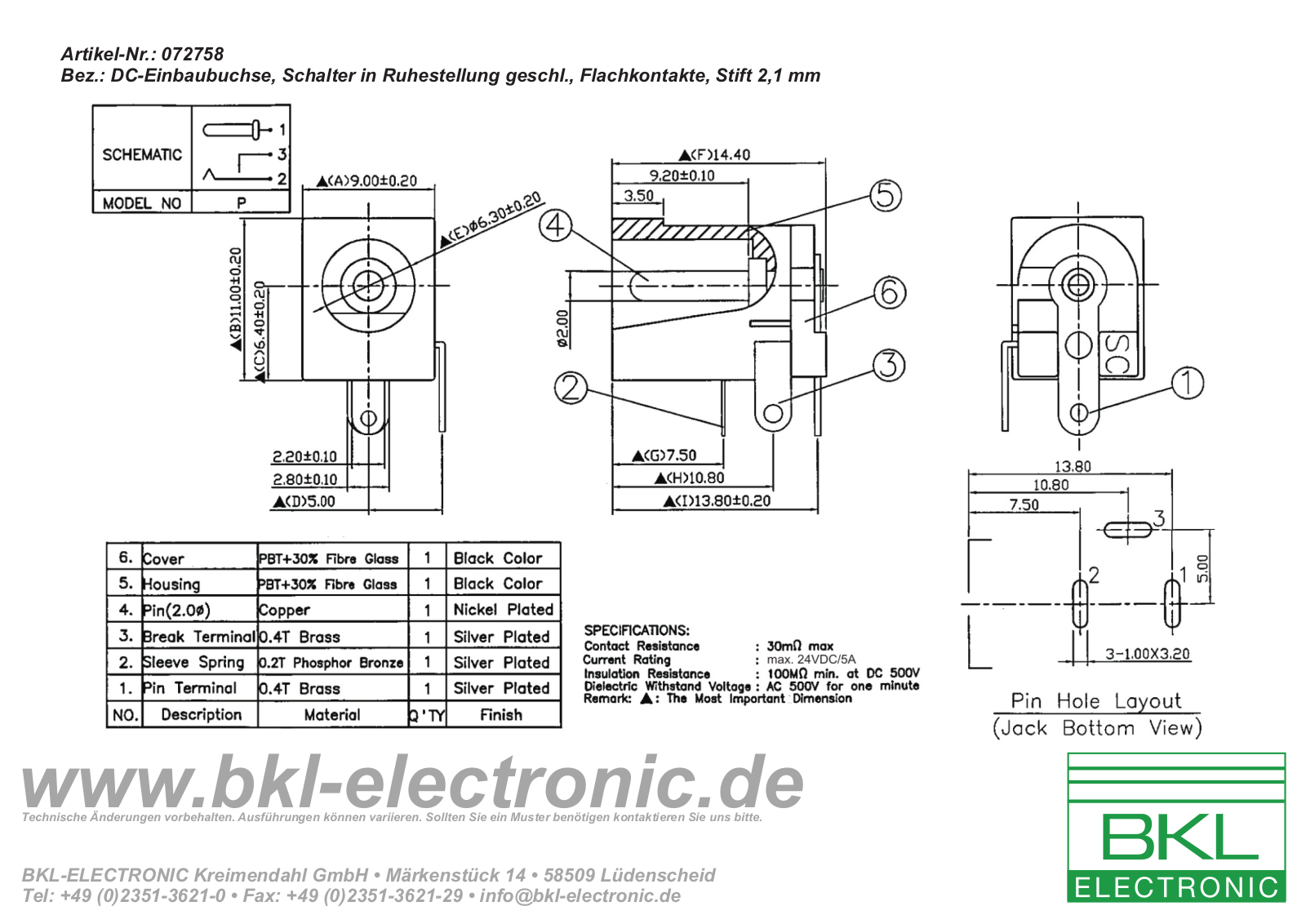 BKL DC BU21 90 Datasheet - ManualMachine.com